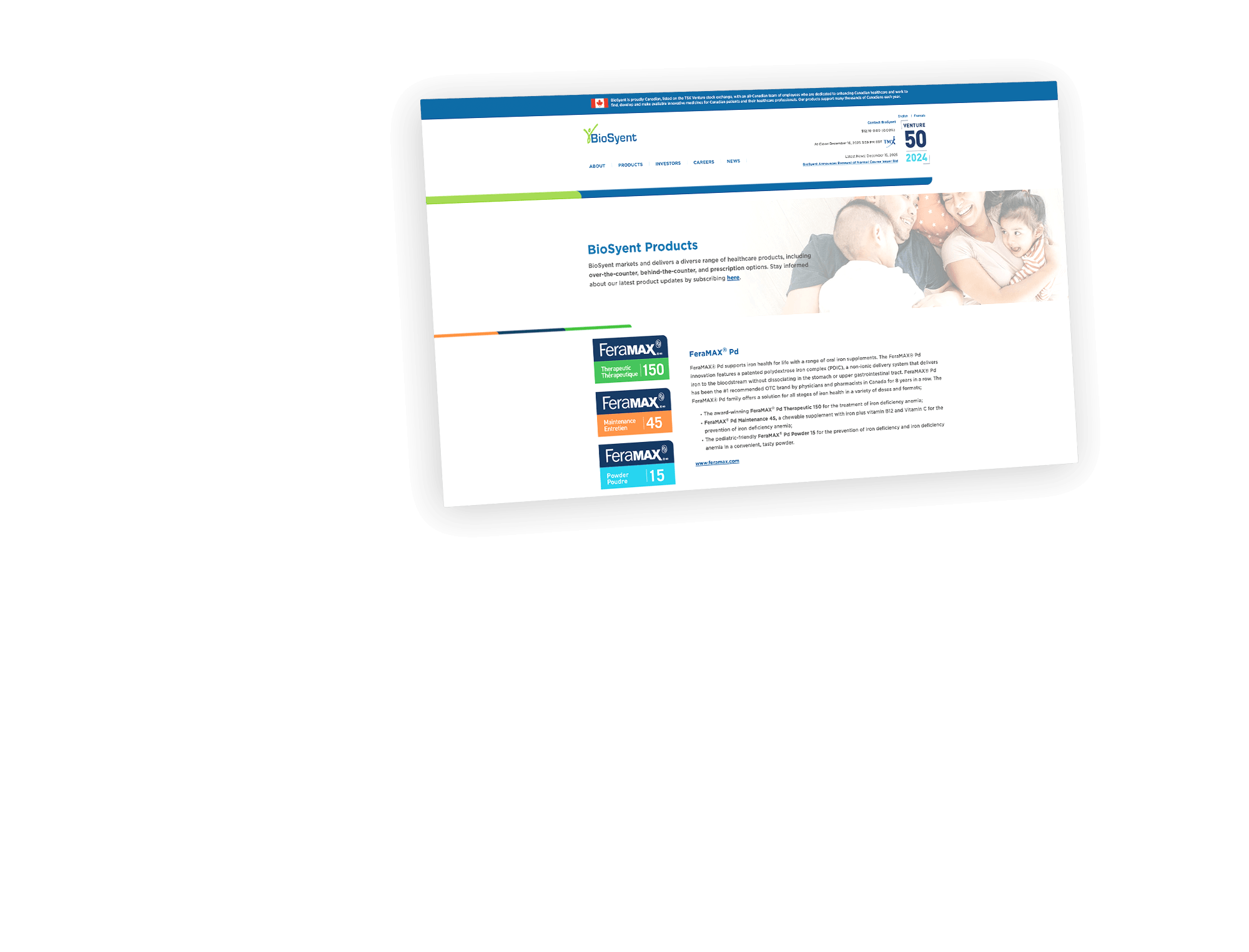 Top Website Screen